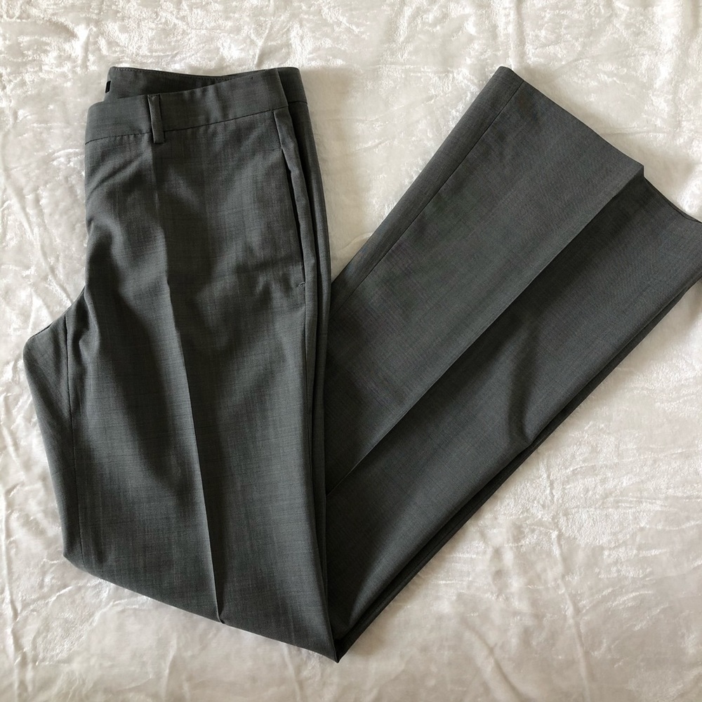 Theory 100% Wool Gray Slack Career Dress Pants
